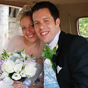Bride and Groom at Essex Wedding co-ordinated by Linda Palmer, Professional Lady Toastmaster